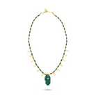 Fortune Malachite Hamsa Necklace