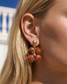 Garden Clover Red Jasper Earrings