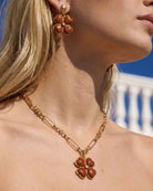 Garden Clover Red Jasper Necklace
