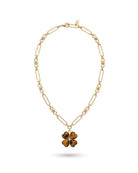 Garden Clover Tiger Eye Necklace