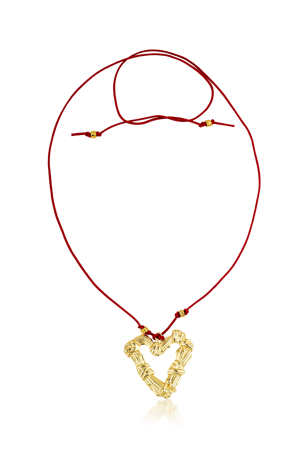 Berrin Özkan-Golden Pulse Heart Rope Necklace-Kolye-1-Milagron.com