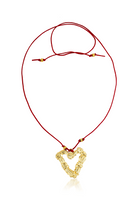Berrin Özkan-Golden Pulse Heart Rope Necklace-Kolye-1-Milagron.com