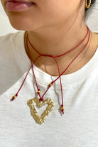 Berrin Özkan-Golden Pulse Heart Rope Necklace-Kolye-2-Milagron.com