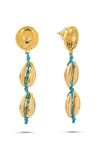 Berrin Özkan-Golden Tide Seashell Earrings-Küpe-1-Milagron.com