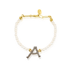Grace Pearl Letter Bracelet