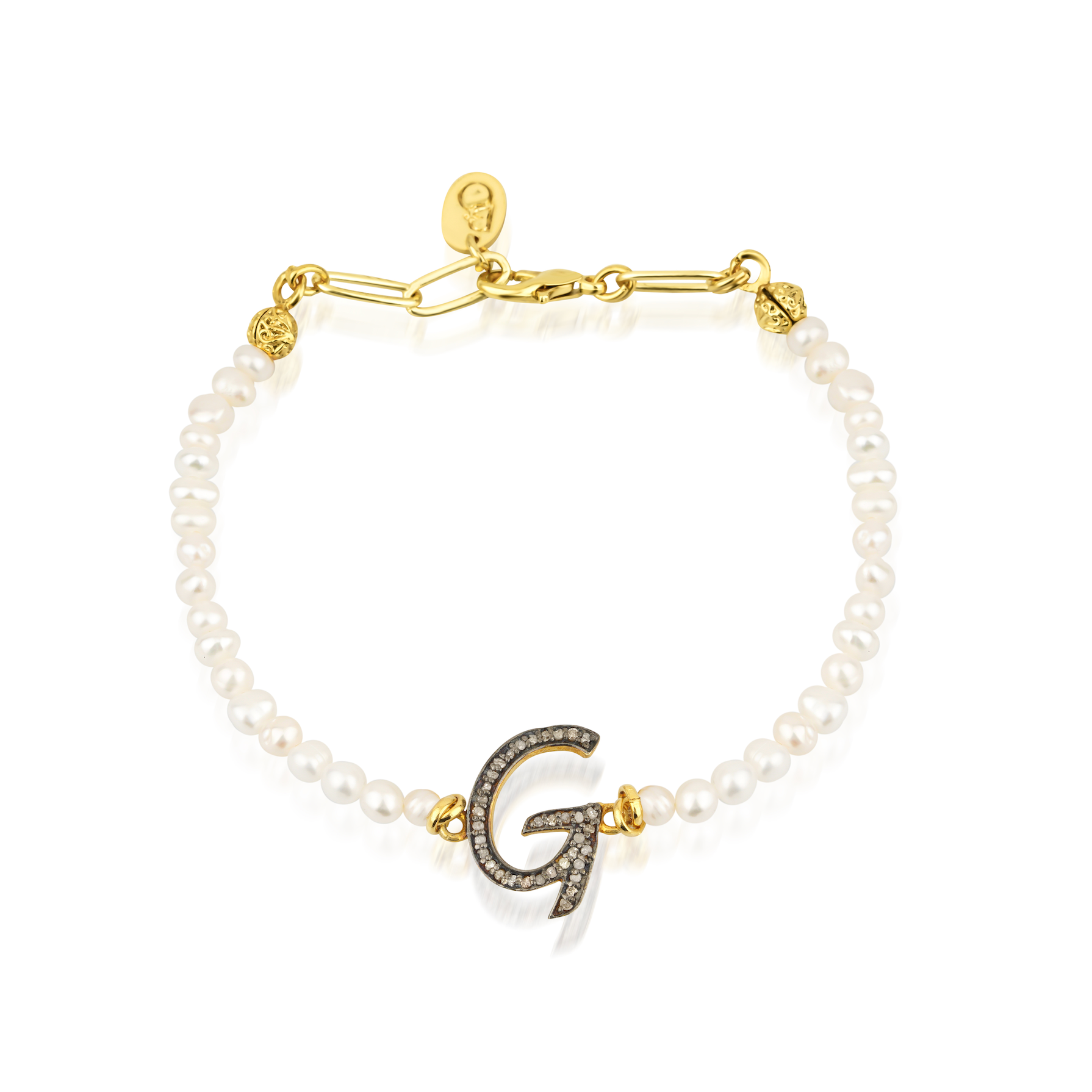 Grace Pearl Letter Bracelet