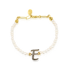 Grace Pearl Letter Bracelet