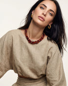 Gypset Sunset Red Natural Stone Necklace