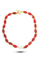 Berrin Özkan-Indian Summer Red Necklace-Kolye-1-Milagron.com