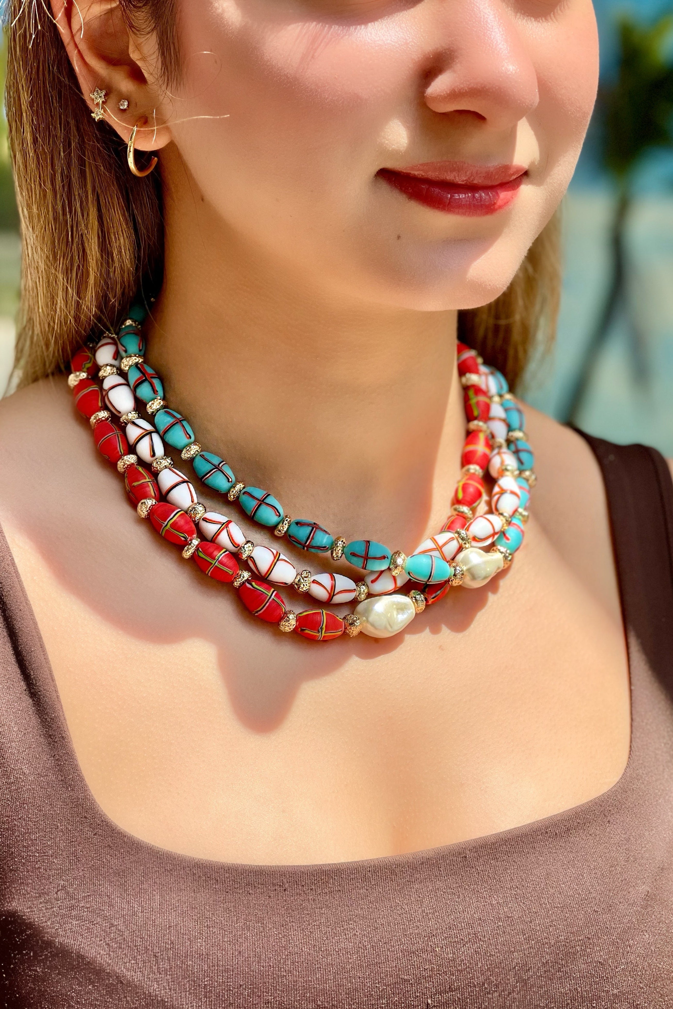 Berrin Özkan-Indian Summer Red Necklace-Kolye-2-Milagron.com