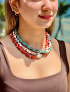 Berrin Özkan-Indian Summer Turquoise Necklace-Kolye-2-Milagron.com