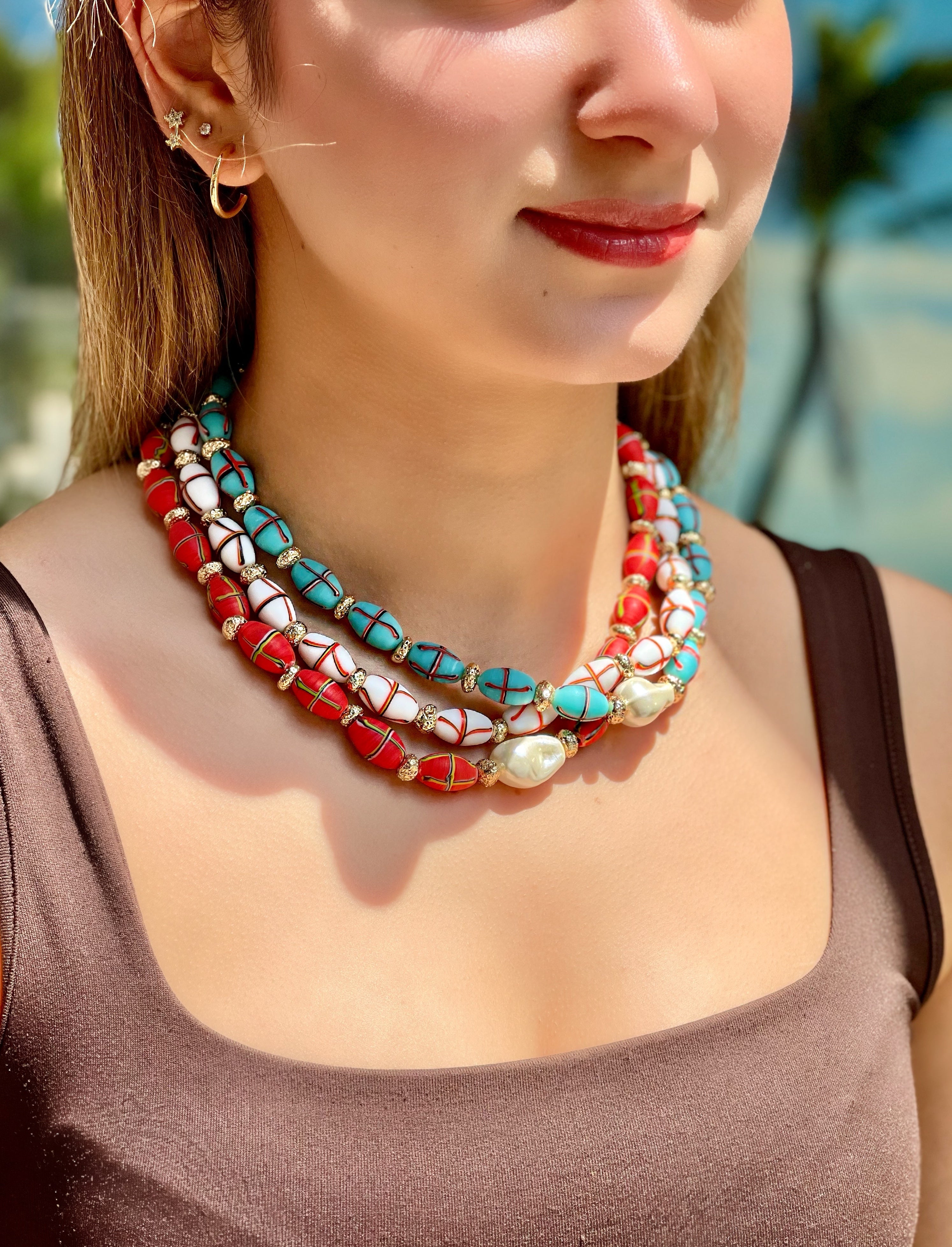 Berrin Özkan-Indian Summer Turquoise Necklace-Kolye-2-Milagron.com