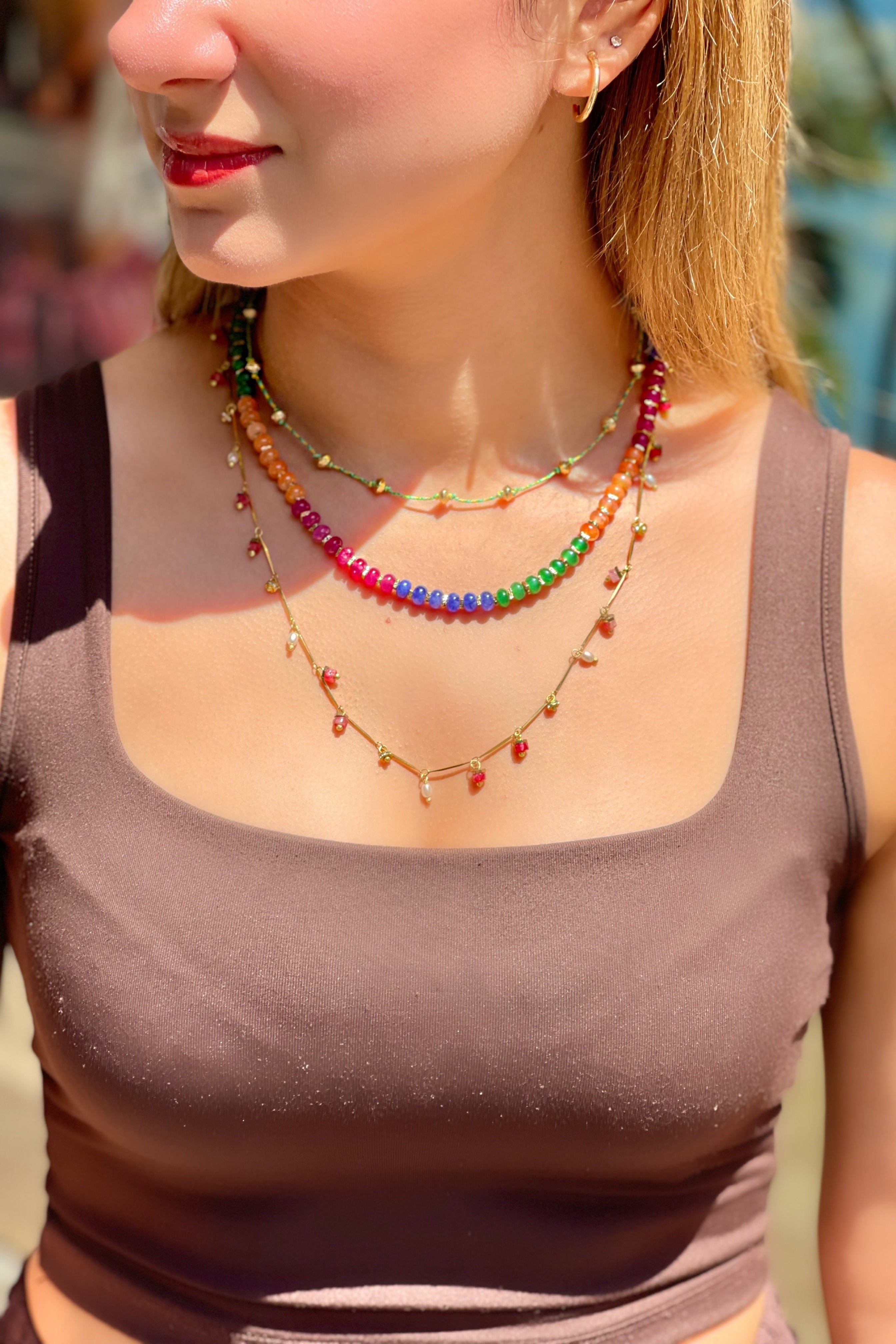 Berrin Özkan-Laguna Tropic Natural Stone Necklace-Kolye-2-Milagron.com