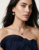 Luna Sapphire Gold Plated Earrings