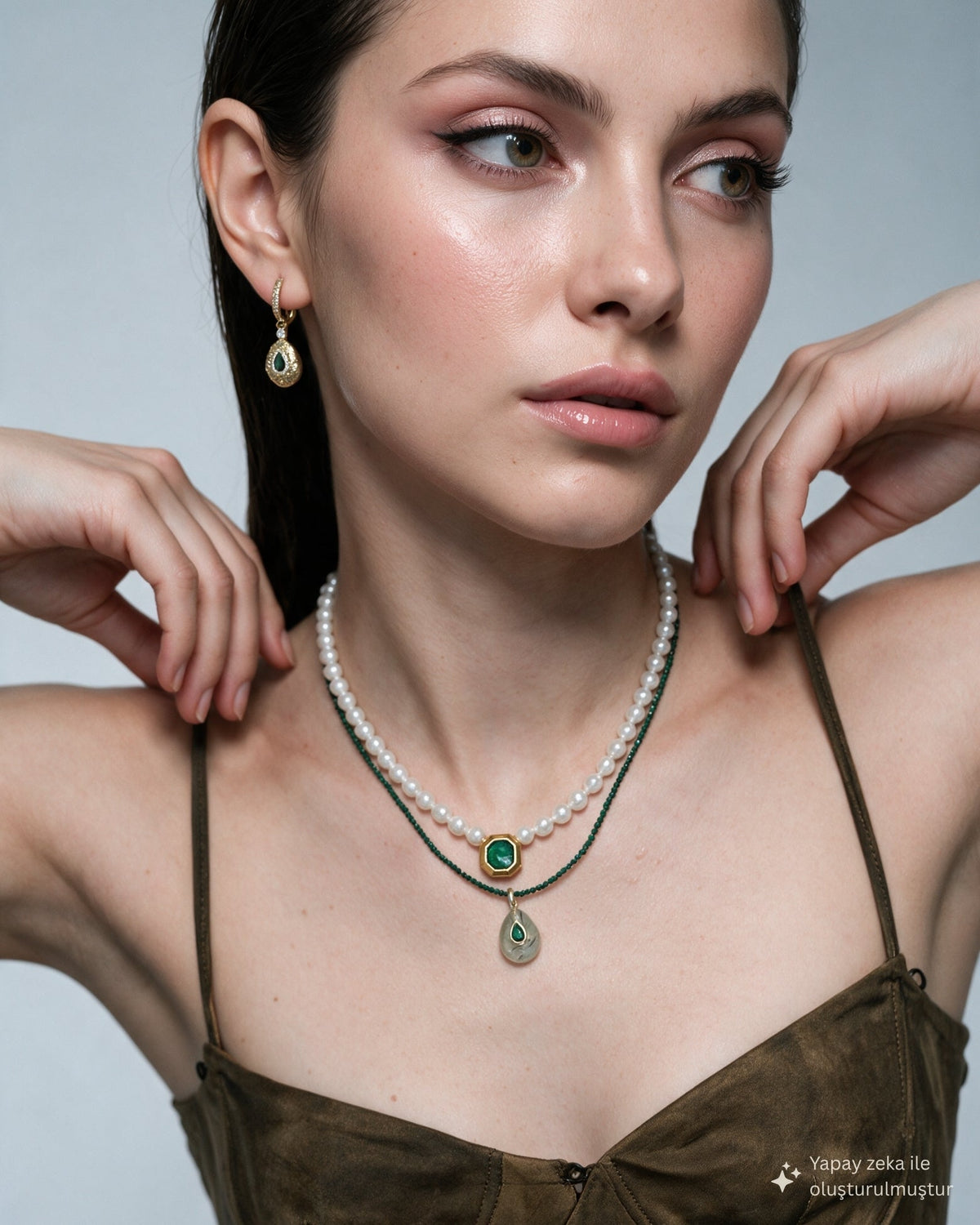 Margot Malachite Drop Necklace