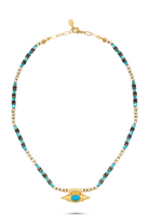 Berrin Özkan-Mystic Eye Turquoise Pearl Necklace-Kolye-1-Milagron.com