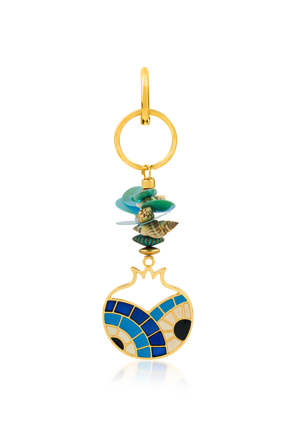 Berrin Özkan-Nazar Seeds Blue Key Chain / Bag Charm-Anahtarlık-1-Milagron.com