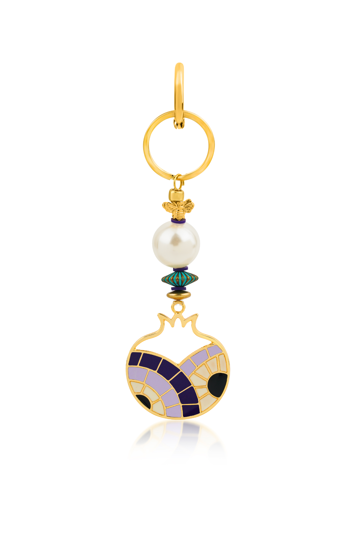 Berrin Özkan-Nazar Seeds Purple Key Chain / Bag Charm-Anahtarlık-1-Milagron.com