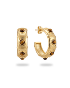 Nocturne Tiger Eye Hoop Earrings