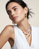 Nocturne Lapis Hoop Earrings