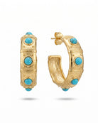 Nocturne Turquoise Hoop Earrings