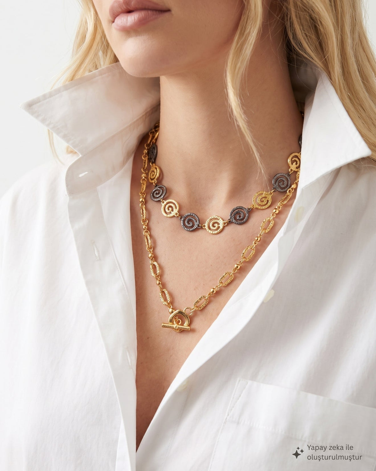 Ora Link Gold Plated Chain Necklace