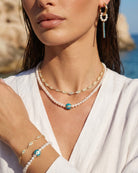 Pearl Galaxy Turquoise Necklace
