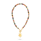 Rainbow Tide Natural Stone Necklace