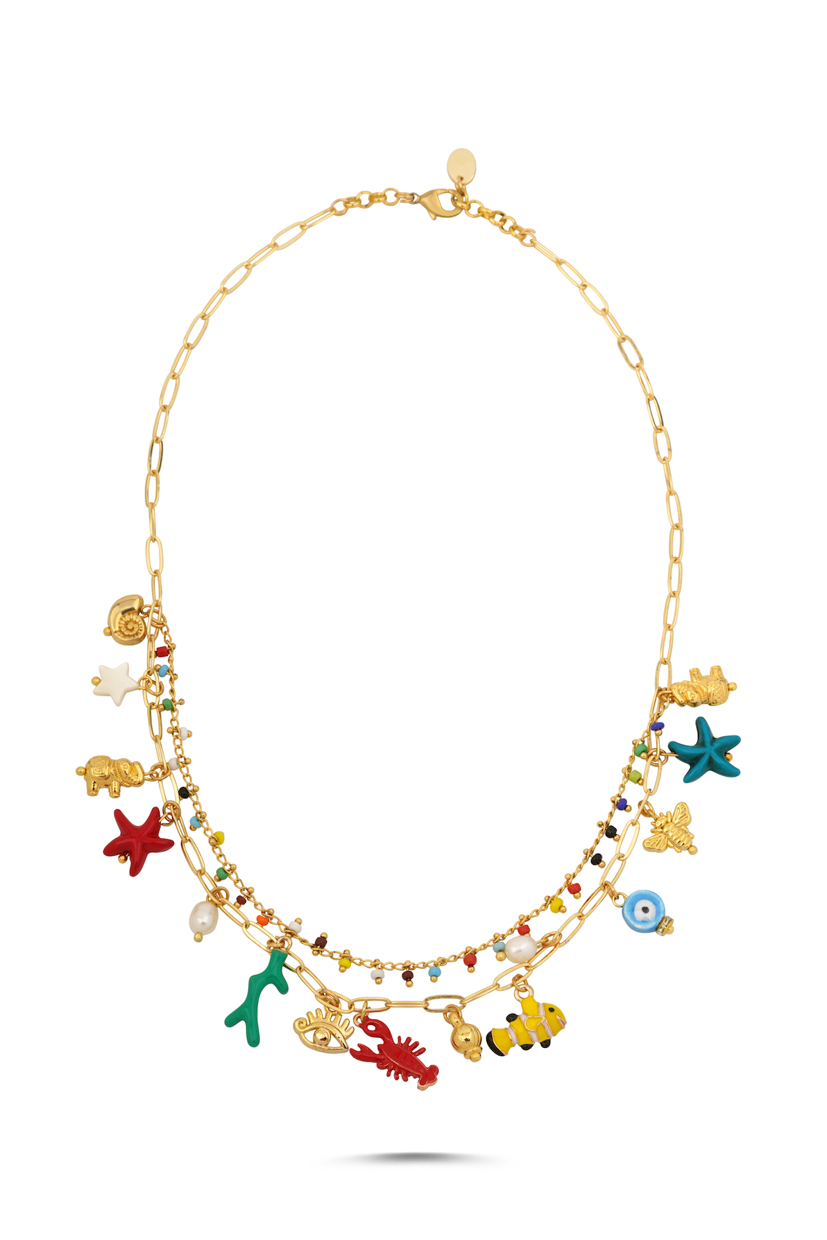 Berrin Özkan-Salt & Sand Charm Necklace-Kolye-1-Milagron.com