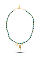 Berrin Özkan-Sandy Fish Malachite Turquoise Necklace-Kolye-1-Milagron.com