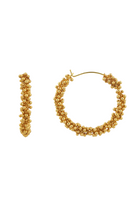 Berrin Özkan-Serra Gold Plated Hoop Earrings-Küpe-1-Milagron.com