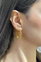 Berrin Özkan-Serra Gold Plated Hoop Earrings-Küpe-2-Milagron.com