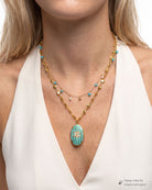 Stella Turquoise Medal Necklace