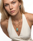 Stella Turquoise Medal Necklace