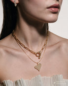 Valentina Pavé Lace Heart Necklace