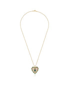 Valentina Green Gem Heart Necklace