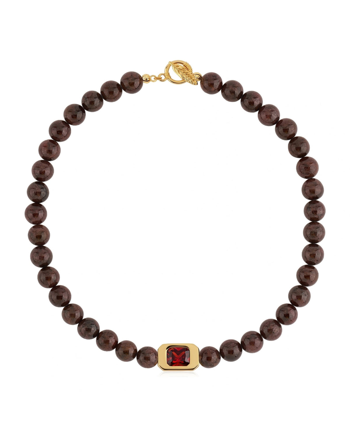 Vivienne Garnet & Red Crystal Necklace