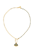 Berrin Özkan-Your Side Ice Blue Evil Eye Necklace-Kolye-1-Milagron.com