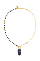 Berrin Özkan-Your Side Lapis Hamsa Necklace-Kolye-1-Milagron.com
