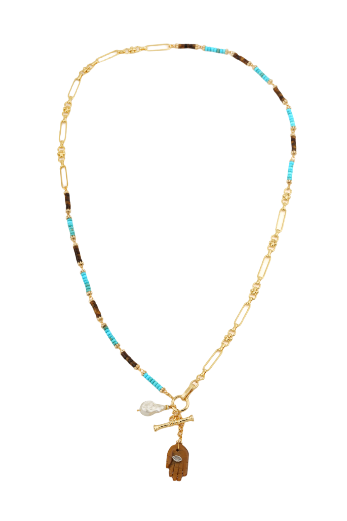 Berrin Özkan-Your Side Marbella Hamsa Necklace-Kolye-1-Milagron.com
