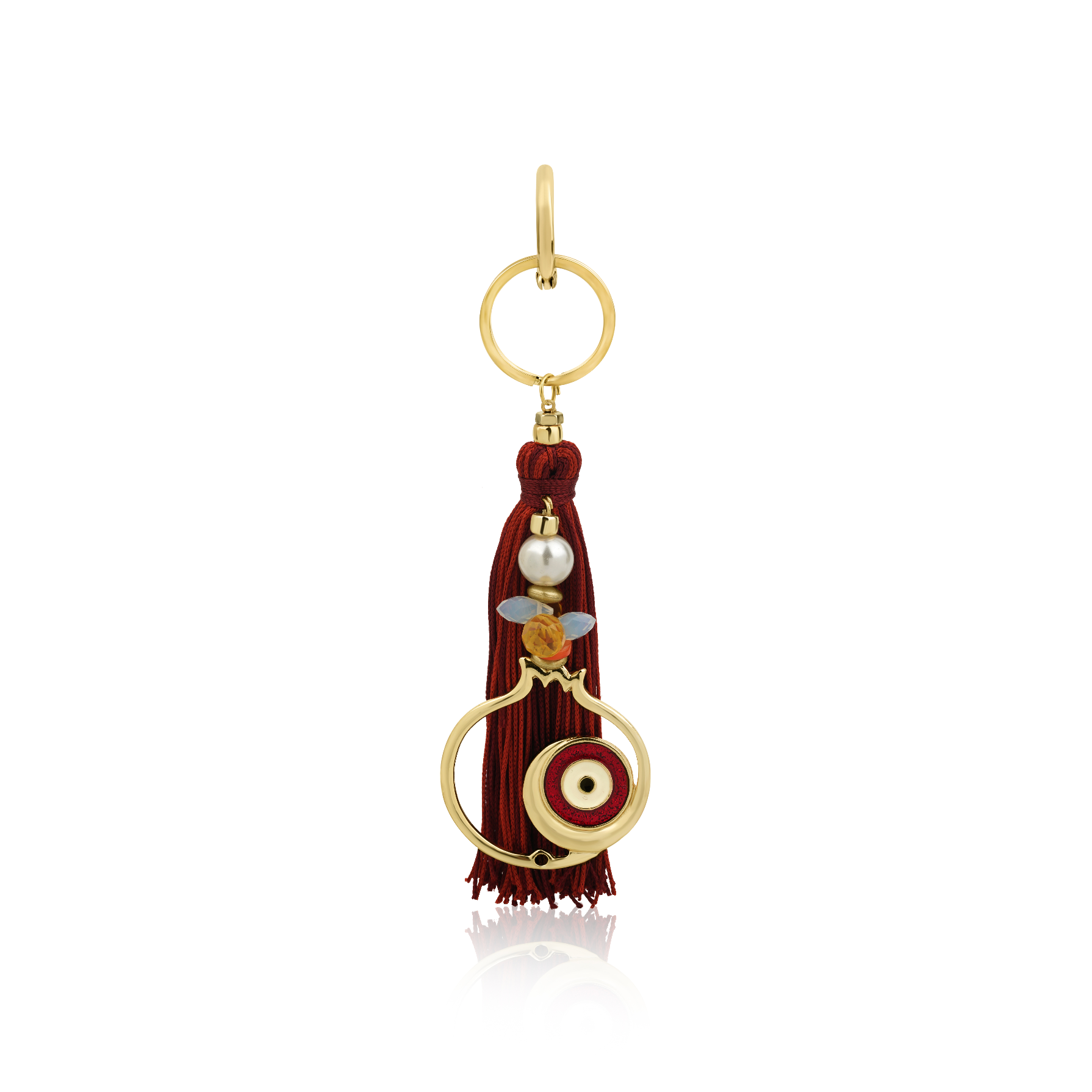Berrin özkan-Bereket Nazar Red Pomegranate Keychain / Bag Charm-Key Chain-1-Milagron.com