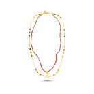 Berrin özkan-Burgundy Spell Double Row Necklace-Necklaces-1-Milagron.com