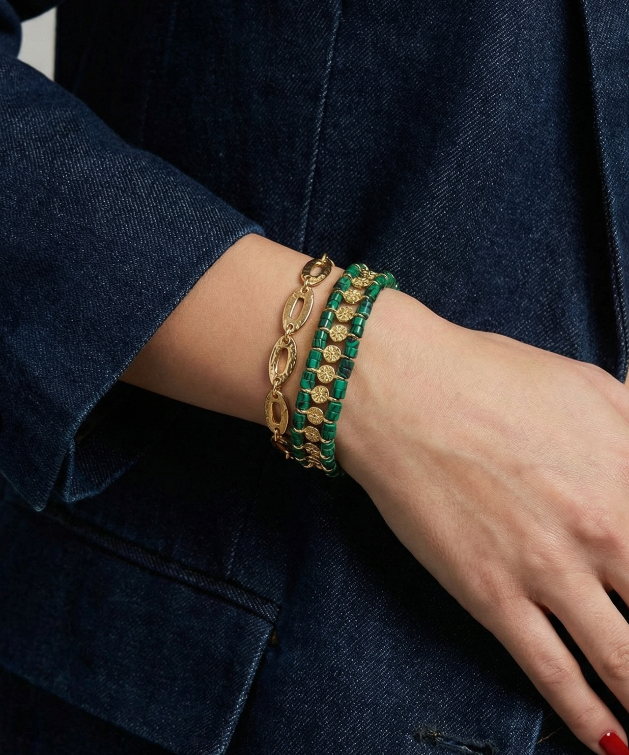 Berrin özkan-Golden Hue Gold Plated Bracelet-Bracelet-2-Milagron.com