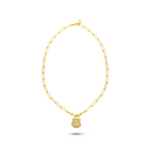 Berrin özkan-Golden Lock Necklace-Necklaces-1-Milagron.com