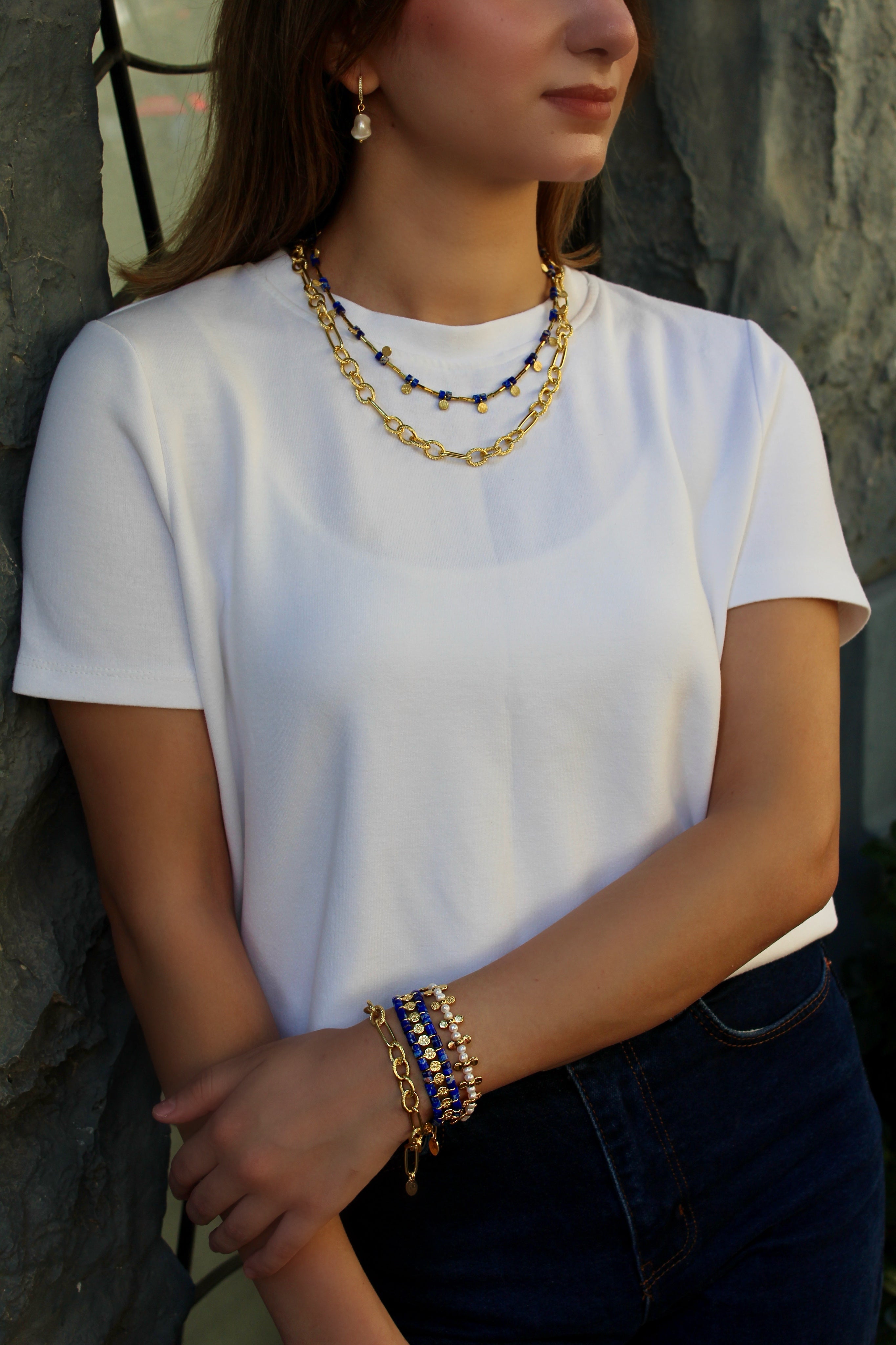 Berrin özkan-Greco Lapis Necklace-Necklaces-2-Milagron.com