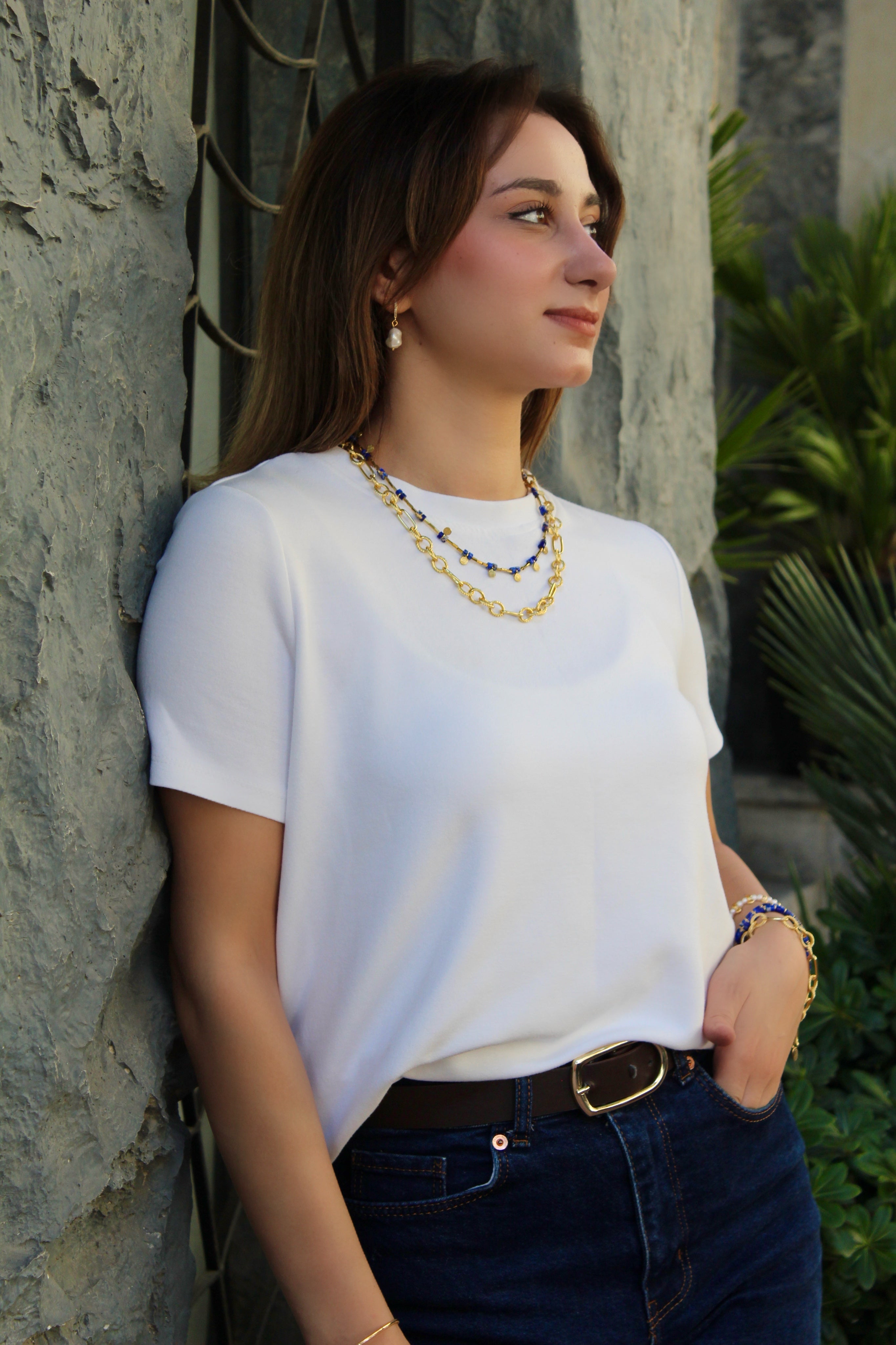 Berrin özkan-Greco Lapis Necklace-Necklaces-3-Milagron.com