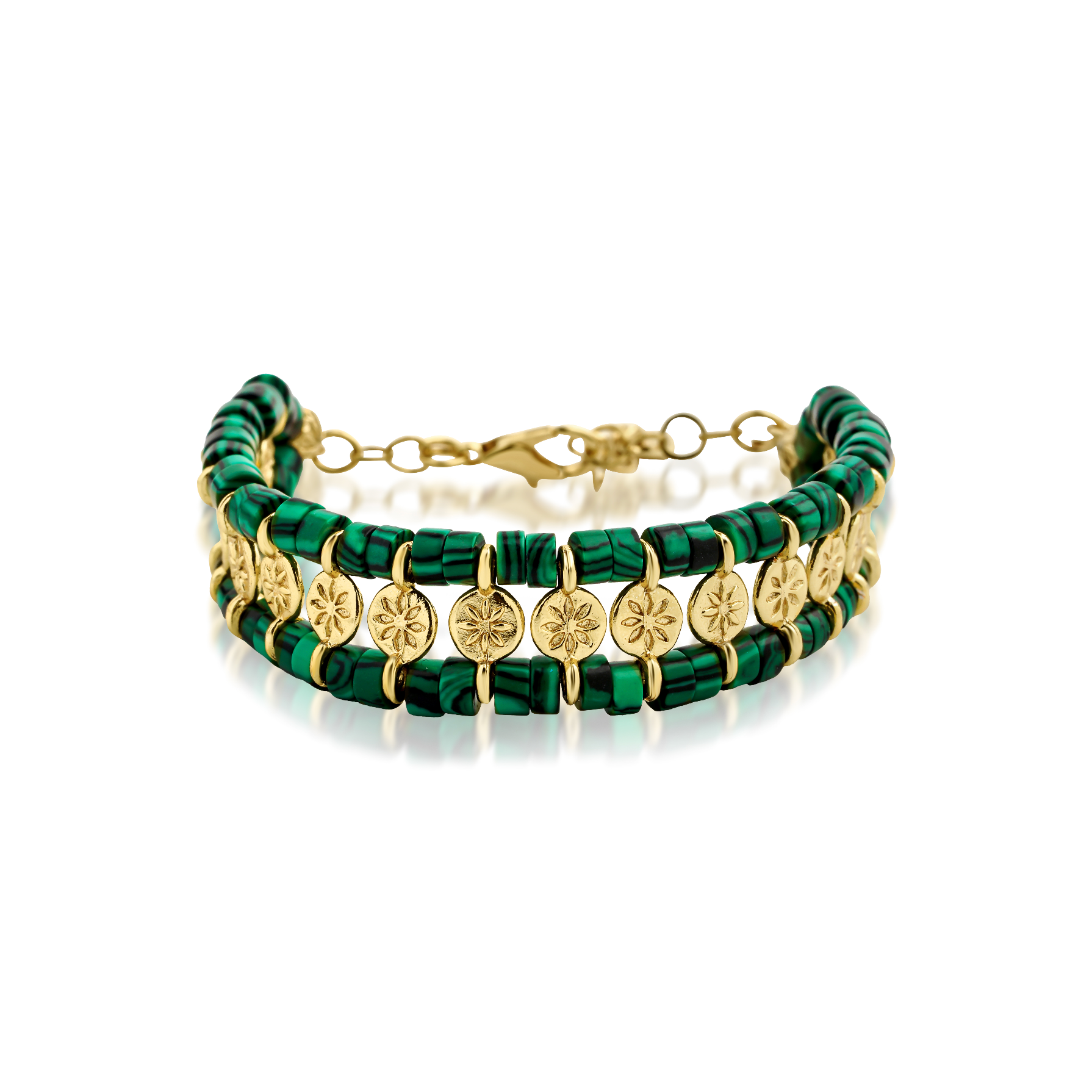 Berrin özkan-Greco Malachite Bracelet-Bracelet-1-Milagron.com