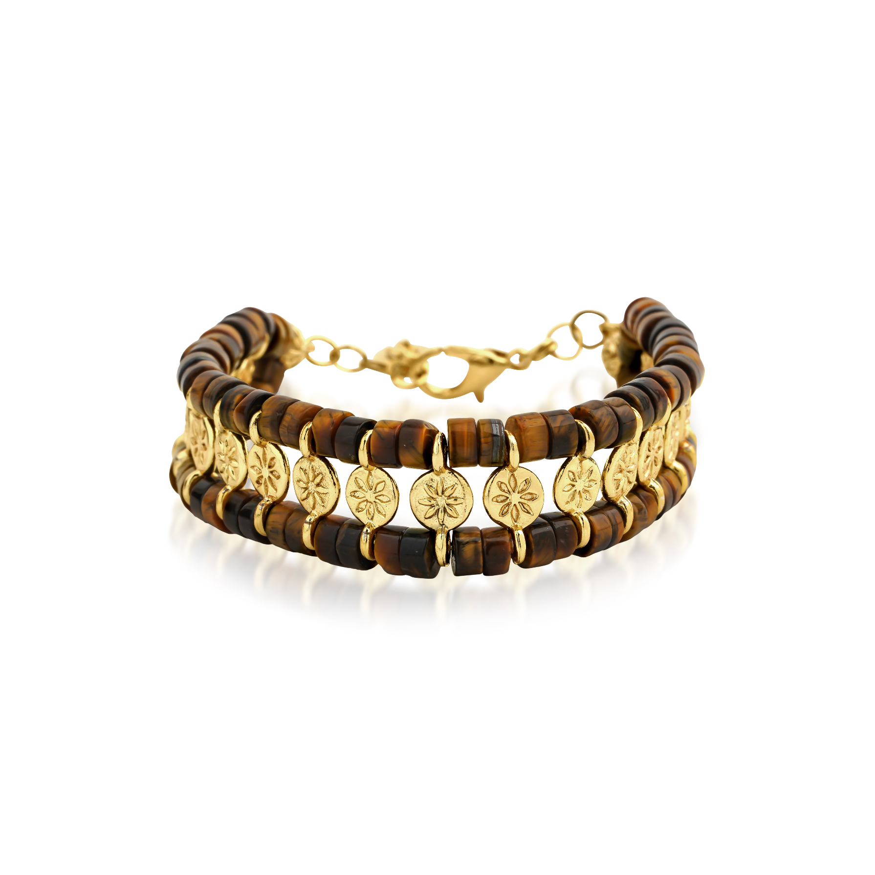Berrin özkan-Greco Tiger Eye Bracelet-Bracelet-1-Milagron.com