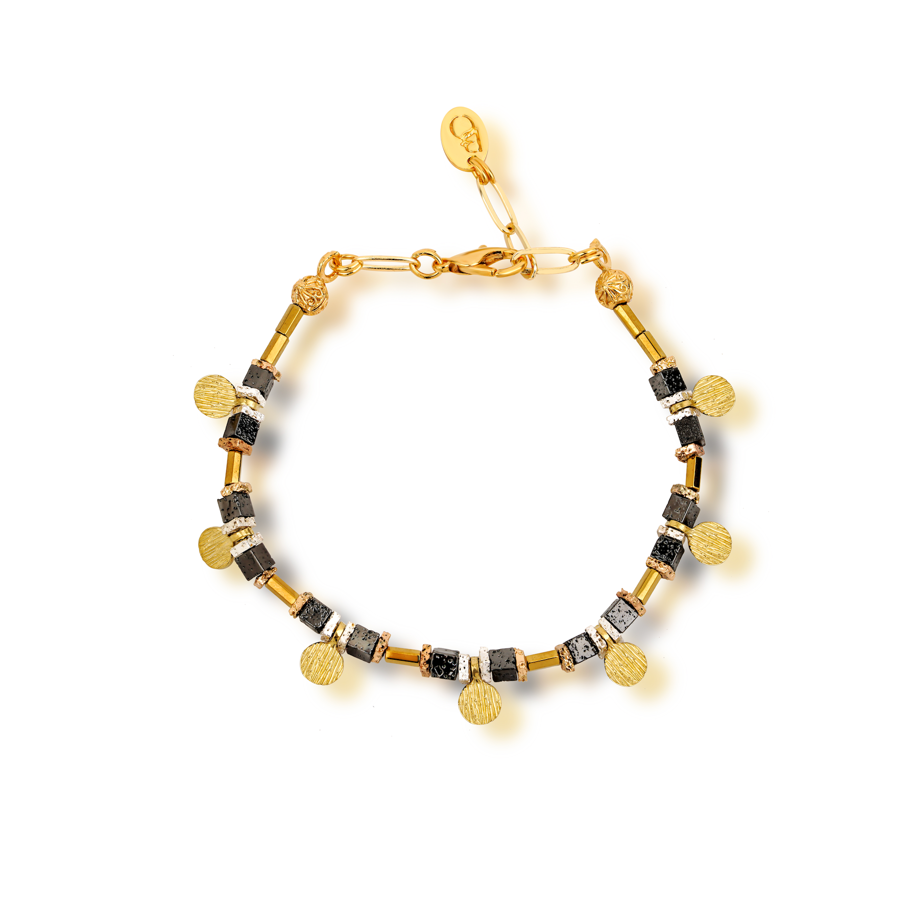 Berrin özkan-Greco Volcano Stone Bracelet-Bracelet-1-Milagron.com