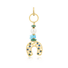 Berrin özkan-Kismet Navy Horseshoe Keychain / Bag Charm-Key Chain-1-Milagron.com